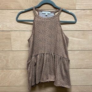 Leopard Print Racerback tank top by GAZE size XS